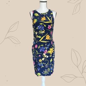 🌿Vintage🌿 Maggy London 100% Silk Floral Sheath Dress Size 10 (See Description)
